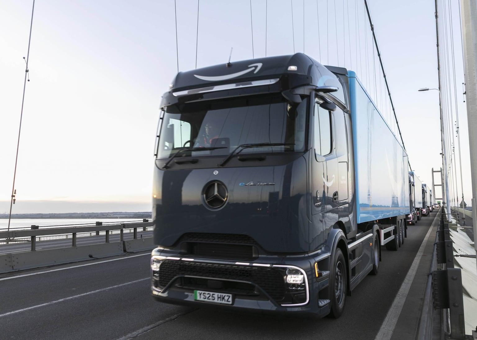Amazon launches first UK electric HGVs
