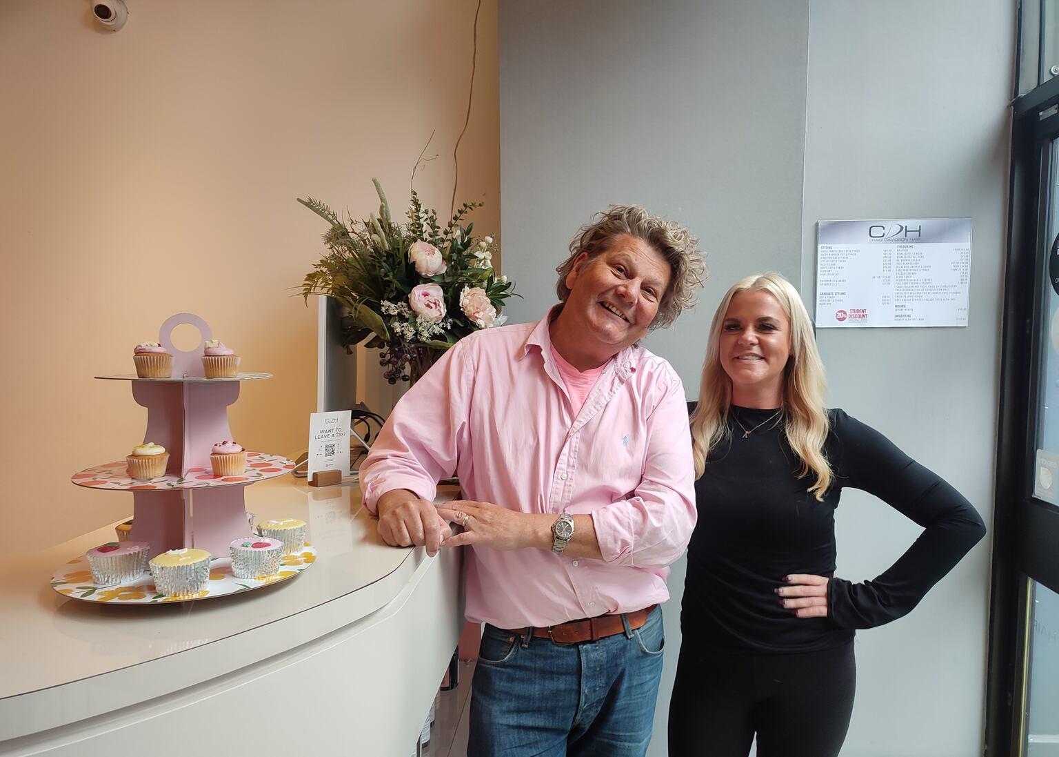 Prue Leith visits Edinburgh salon before charity event